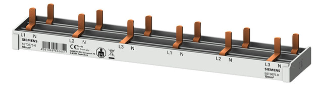SIEMENS Phasenschiene 3+N 12mm 10qmm 5ST3675-0 Stift isol