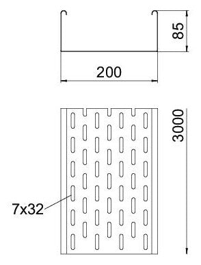 BETTERMANN Kabelrinne ST 85x200x1mm MKS-Serie MKS 820 FS mitgel.Verb