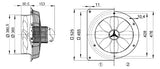 MAICO Axial-Wandventilator  350mm 400V DZQ 35/6 B 1700cbm/h 930Upm Be/Entlüft
