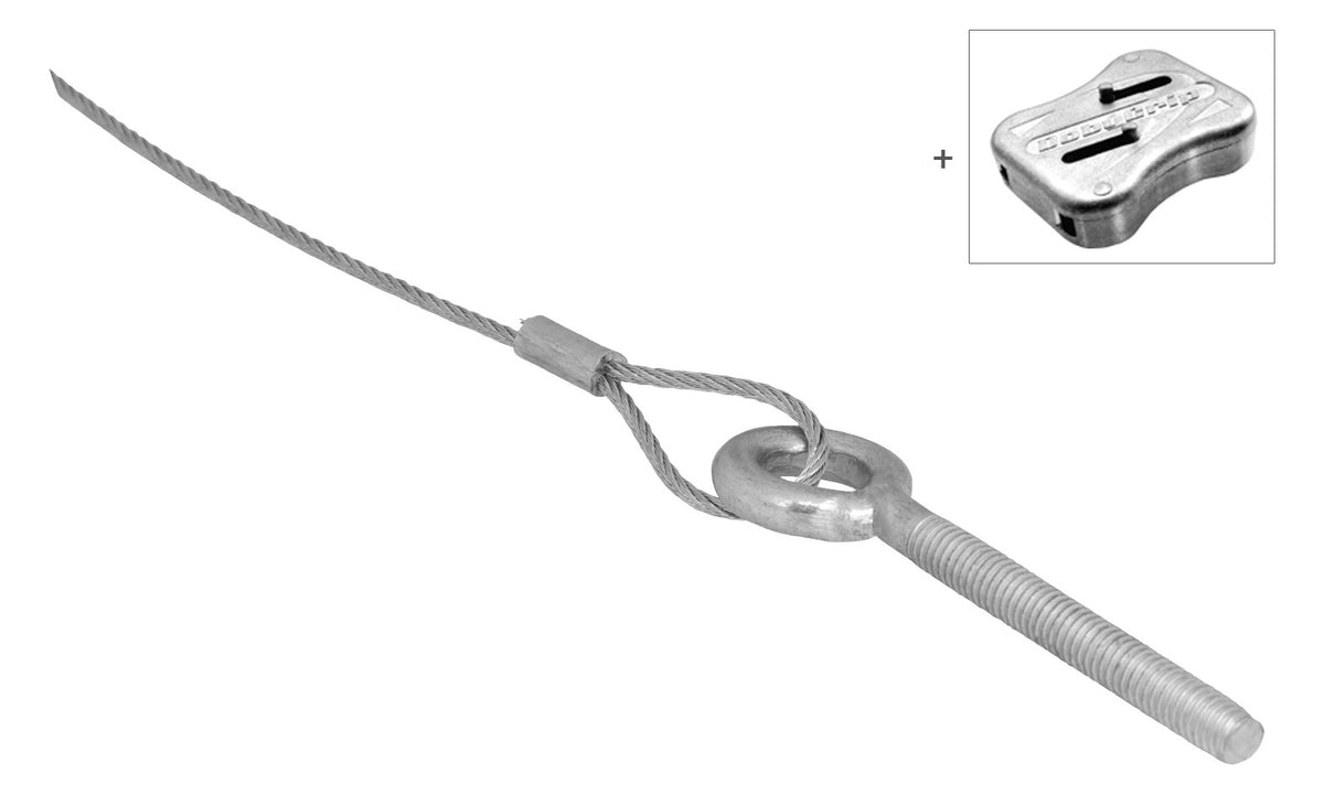 Walraven Drahtseil-Ringschraube DobyGrip M8 inkl. Drahtseil 1 m x 2 mm u. Schloss | 09482281