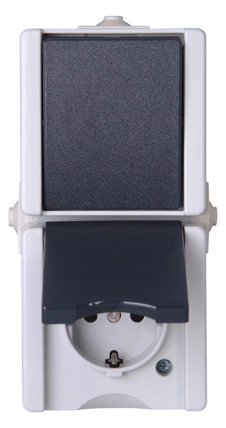 KOPP Steckdosenkombination AP Wechs anth PRO AQA 139356003 IP44 mt