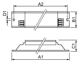 PHILIPS-LM Vorschaltgerät 2x58W elektr HF-B 158/258 TL-D EII 220-240V 50/6 f.T8