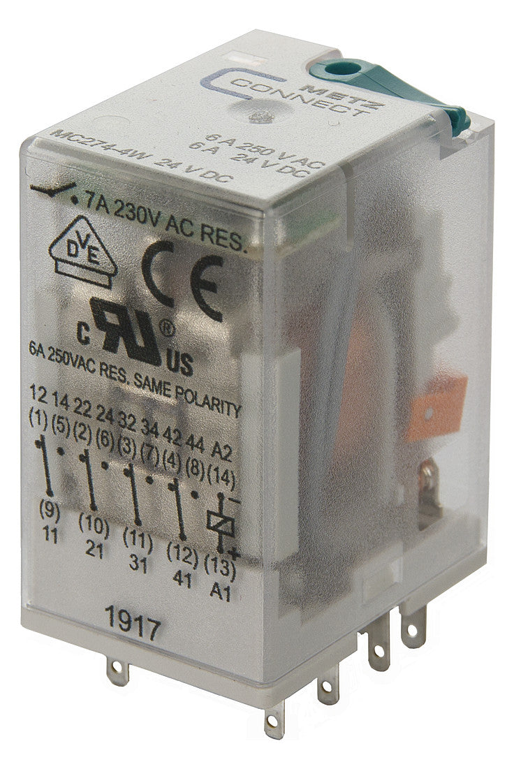 METZ CONNECT Schaltrelais 4W Lötfahne 110017251407 21,2x35,6x27,5mm