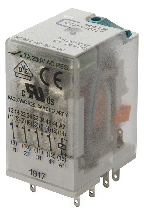 METZ CONNECT Schaltrelais 4W Lötfahne 110017251407 21,2x35,6x27,5mm
