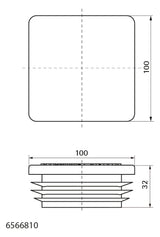 Walraven Profilendstopfen Maxx EC100 Polyethylen 100x100x33 grün | 6566810