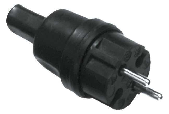 BACHMANN Flachstecker 16A 250V Gummi sw 740.002 IP20 ger