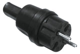 BACHMANN Flachstecker 16A 250V Gummi sw 740.002 IP20 ger