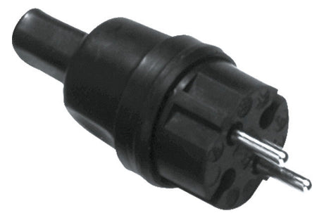 BACHMANN Flachstecker 16A 250V Gummi sw 740.002 IP20 ger