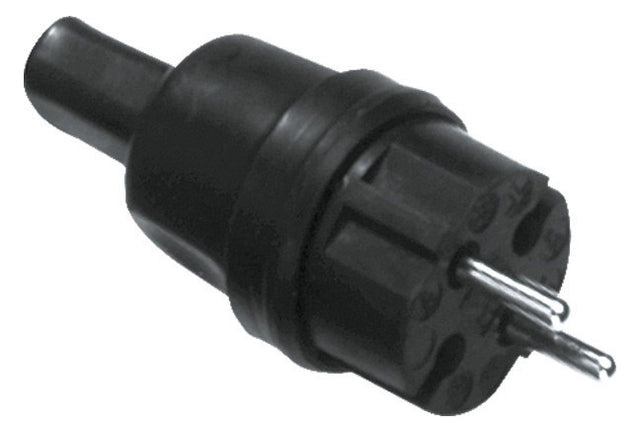 BACHMANN Flachstecker 16A 250V Gummi sw 740.002 IP20 ger