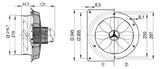 MAICO Axial-Wandventilator  200mm 230V EZQ 20/4 E 475cbm/h 1380Upm Entlüft