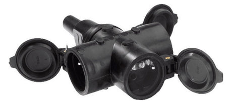 BACHMANN Schutzkontaktkupplung Gummi ger 913.170 IP44 sw Schraubkl