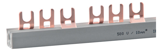 DOEPKE Phasenschiene 3ph 17,5mm 1000mm GM.3.57.100/10 10qmm 100A Gabel isol
