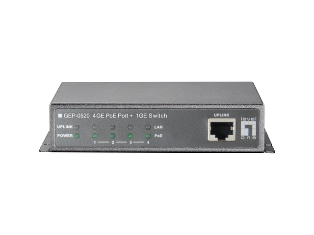 1-Port Gigabit Ethernet + 4-Port PoE Desktop PSE Switch Stück