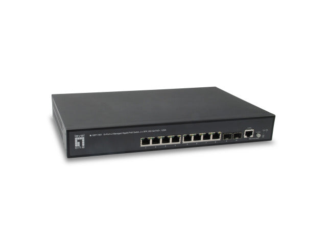 10-Port L2 Managed Gigabit PoE Switch, 2x SFP, 802.3at PoE+, 125W Stück
