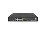 Hilbert 10-Port Gigabit PoE Smart Lite Switch 8PoE Ausgänge 2 x Gigab. SFP 802.3at/af PoE-Budget Stück