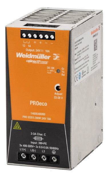 WEIDMÜLLER Wechselstromversorgung DC 10A PRO ECO3 240W 24V 10A 22-28V 272,7VA