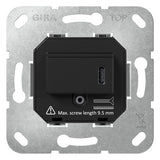 GIRA USB-Spannungsversorgung 1USB-C UP 236300 3,25mA sw 5-20V 50-60Hz