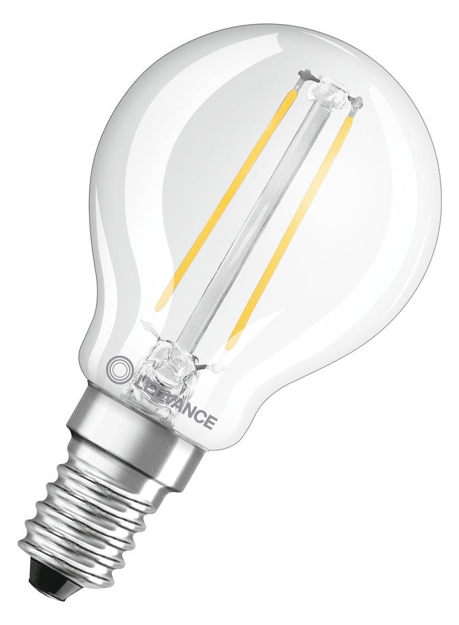 LEDVANCE LED-Lampe FM E14 2,5W 2700K ws LED Classic P 25 Filament P 2.5W 82 250l