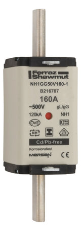 MERSEN NH-Sicherungseinsatz 160A NH1 gG NH1GG50V160-1 500VAC Kombik