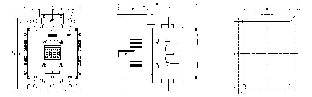 SIEMENS Leistungsschütz 90kW 3S 170A REG 3RT1476-6AP36 220-240VUC 2S+2Ö/Hilf