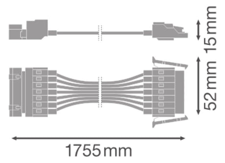 LEDVANCE Durchgangsverdrahtung ws 7p TRUSYS UNIV 1500 7P WIRE 1500mm