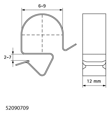 Walraven Trägerklammer Britclips GAM8 für Kabel 6-9 u. Flansch 2-7 | 52090709