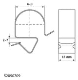 Walraven Trägerklammer Britclips GAM8 für Kabel 6-9 u. Flansch 2-7 | 52090709