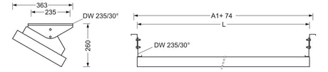 REGIOLUX Befestigungsset ws ST DW 235/30° vw RAL9016
