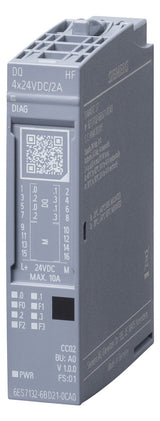 SIEMENS Digital I/O-Modul DC 19,2-28,8V 6ES7132-6BD21-0CA0 4Ausg 19,2-28,8V
