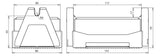 DEHN SE Dachleitungshalter  8mm Flachd DLH FB2 8 FE 141X86X70 m.Clip klemmb
