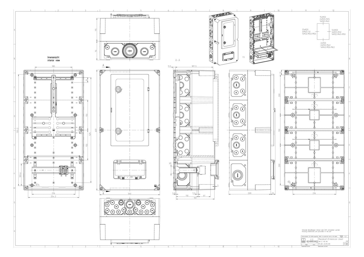SPELSBERG Zählergehäuse Aufb IP65 Kst AKi-Z 410 KK 300x210x600mm
