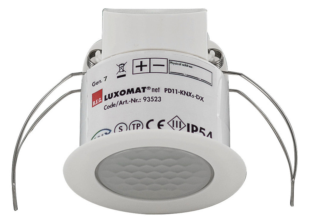 BEG Präsenzmelder-Bus KNX UP v0-360° ws PD11-KNXs-FLAT-DX-DE 2,5m