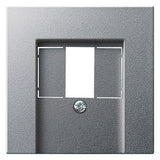 GIRA Zentralplatte USB/TAE 1f alu System 55 027626 Schraubbef