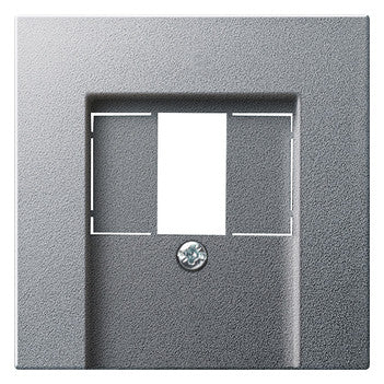 GIRA Zentralplatte USB/TAE 1f alu System 55 027626 Schraubbef