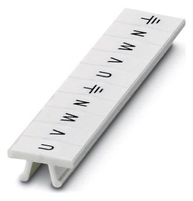 PHOENIX Klemmenmarkierung ws RM=5,08mm ZB 5,08,LGS:U-N U/V/W/N/Erde horiz