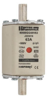 MERSEN NH-Sicherungseinsatz 63A NH00 gG NH00GG50V63 500VAC Kombik