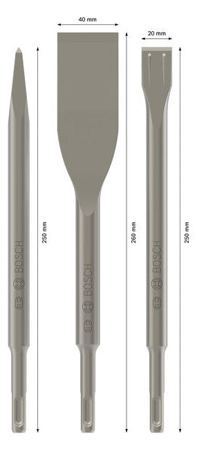 BOSCH-EW Maschinenmeißel Set SDSplus 2607019159 20x250mm