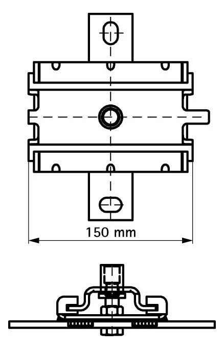 Walraven Gleitlager ES-1MV einzeln ev/POM für axiale Verschiebung M12/M16 | 6663416