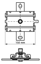 Walraven Gleitlager ES-1MV einzeln ev/POM für axiale Verschiebung M12/M16 | 6663416