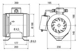 MAICO Ex-Ventilator 1/2  200mm 230V Kst Radial ERM 22 Ex e 560cbm/h 0,2W IP54