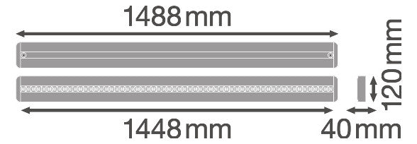 LEDVANCE LED-Linienleuchte 48W 4000K ws LINEAR IndiviLED LN INDV D 1500 48 W 400