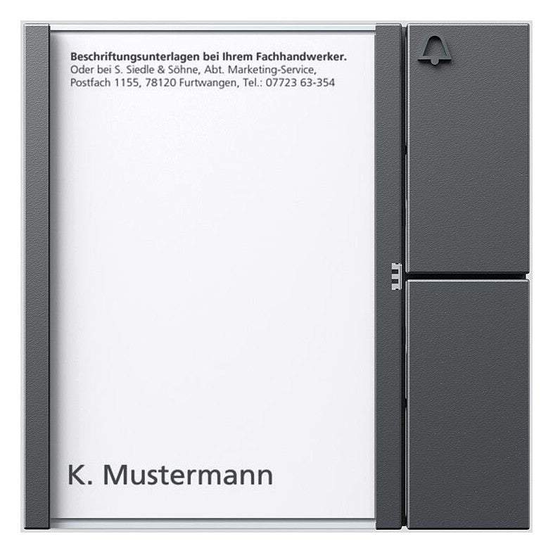 SIEDLE Tastenmodul 1+n 1RT dgr TM 612-1 DG 99x99x27mm