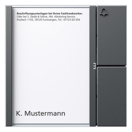 SIEDLE Tastenmodul 1+n 1RT dgr TM 612-1 DG 99x99x27mm