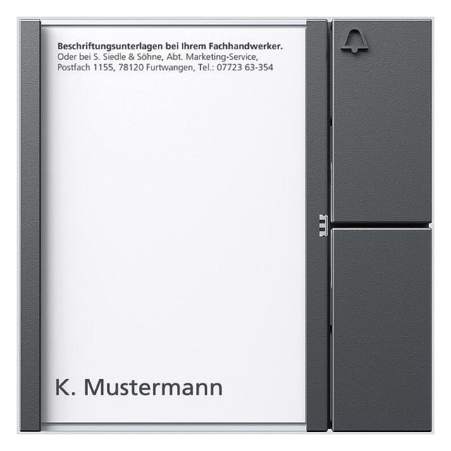 SIEDLE Tastenmodul 1+n 1RT dgr TM 612-1 DG 99x99x27mm
