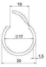 BETTERMANN Panzerrohr Kst PVC  20mm ws Quick-Pipe 2953 M20 RW starr