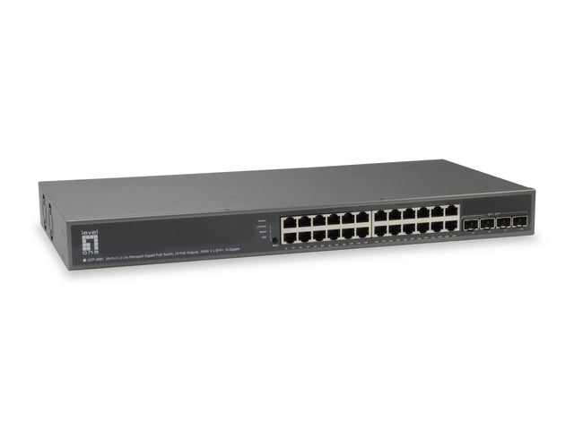 28-Port L3 Lite Managed Gigabit PoE Switch, 24 PoE Ausgänge, 185W, 4x 10GbE Stück
