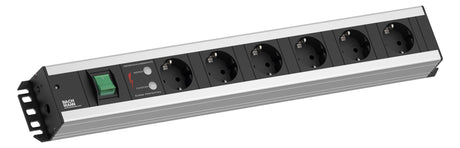 BACHMANN Steckdosenleiste 6f sw 2m 90° 300.011 m.Ein/Aus IP20 ÜSS
