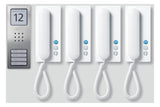 SIEDLE Türsprech-Set 1+n 4xTeiln AP/AP SET CA 812-4 E/W edst sigws 1LS