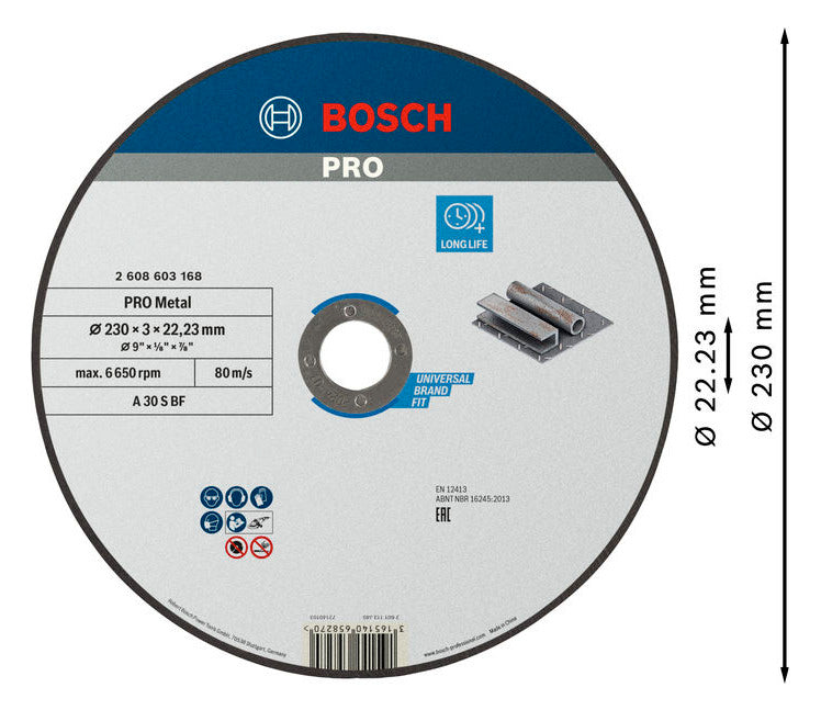 BOSCH-EW Trennscheibe 230x3mm f.Metall 2608603168
