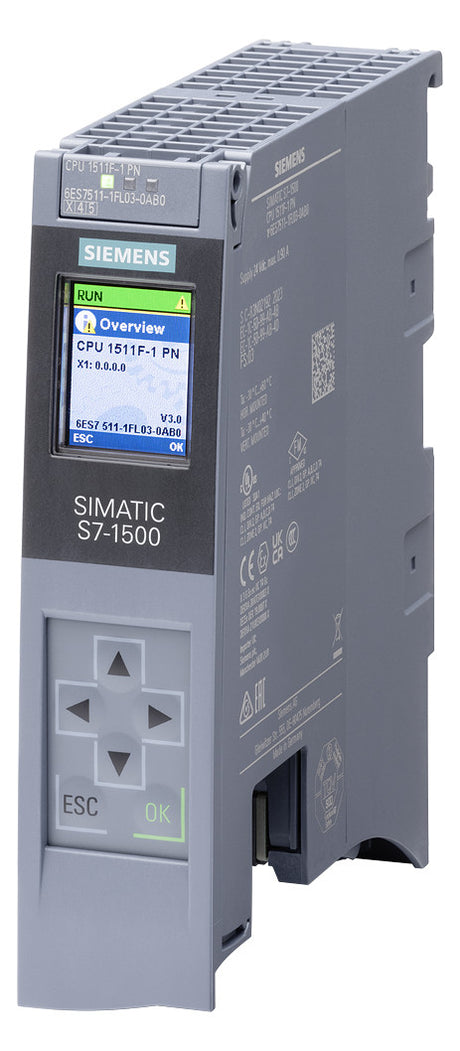 SIEMENS SPS-Steuerung modular m.Display 6ES7511-1FL03-0AB0 19,2-28,8VDC